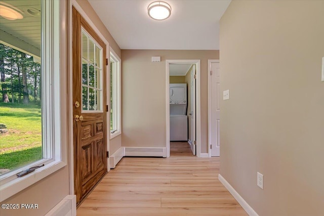 1039 Towpath Rd, Hawley, PA 18428 - corridor featuring plenty of natural light and light wood-style flooring