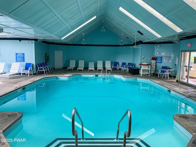 1086 Hampstead Rd, Bushkill, PA 18324 - indoor pool with ceiling fan