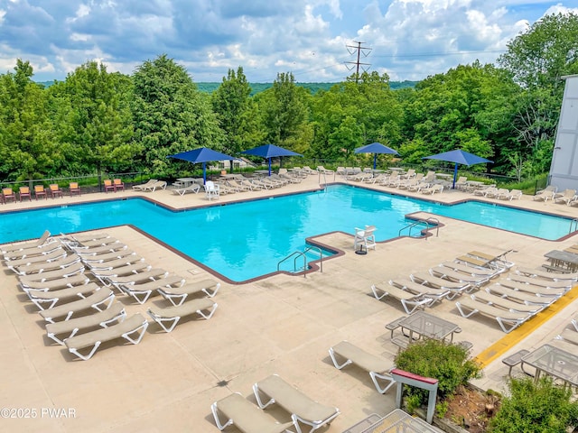 1086 Hampstead Rd, Bushkill, PA 18324 - community pool featuring a patio area