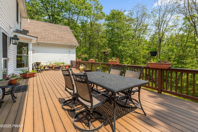 119 Canoebrook Dr, Hawley, PA 18428 - wooden deck with outdoor dining space