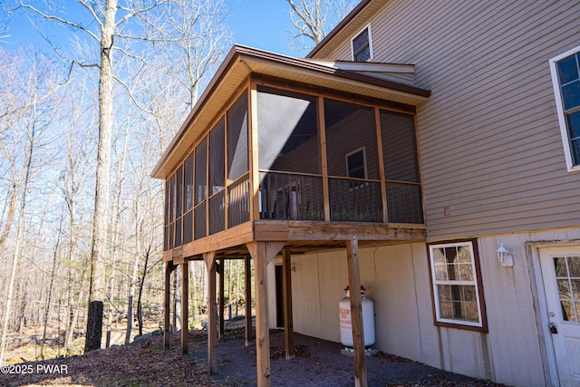 92 Thornwood Ter, Lake Ariel, PA 18436 - view of property exterior with a sunroom