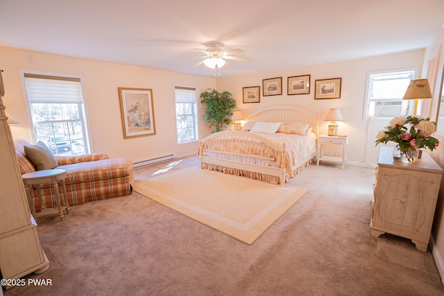 92 Thornwood Ter, Lake Ariel, PA 18436 - carpeted bedroom with baseboards, cooling unit, multiple windows, and a baseboard radiator