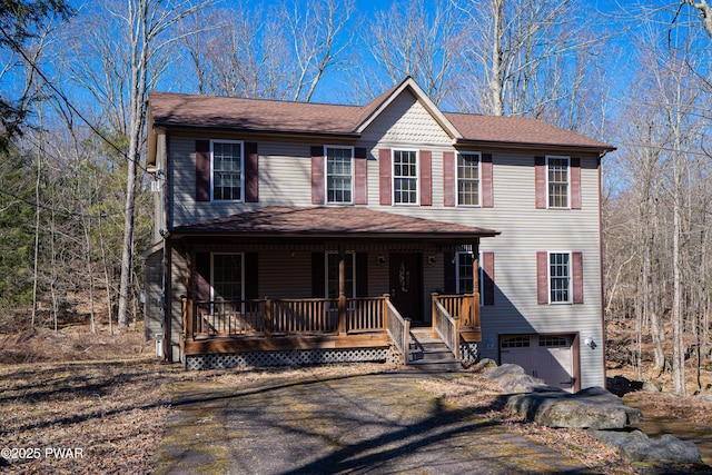 92 Thornwood Ter, Lake Ariel, PA 18436 - view of front of property with an attached garage and covered porch