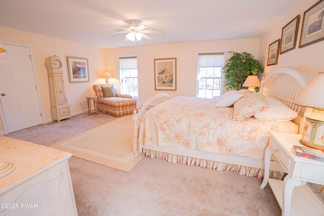 92 Thornwood Ter, Lake Ariel, PA 18436 - bedroom with multiple windows, baseboards, carpet flooring, and a ceiling fan