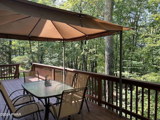 view of wooden deck