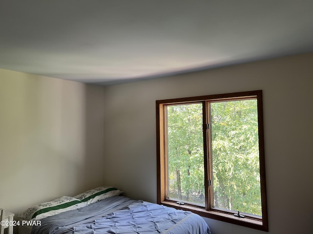 unfurnished bedroom featuring multiple windows