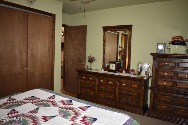 bedroom with a closet