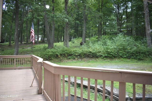 view of wooden deck