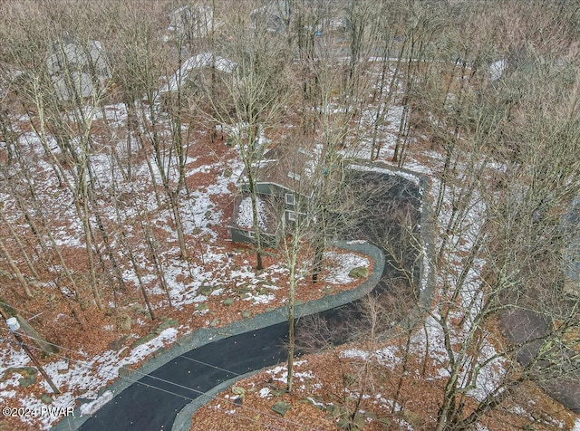 view of snowy aerial view