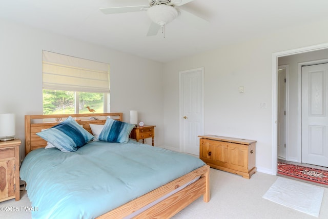 113 Jacobs Ladder Rd, Starrucca, PA 18462 - bedroom featuring light colored carpet and ceiling fan