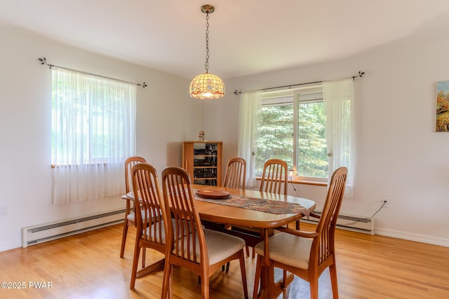 113 Jacobs Ladder Rd, Starrucca, PA 18462 - dining room with a baseboard radiator, plenty of natural light, and light wood finished floors