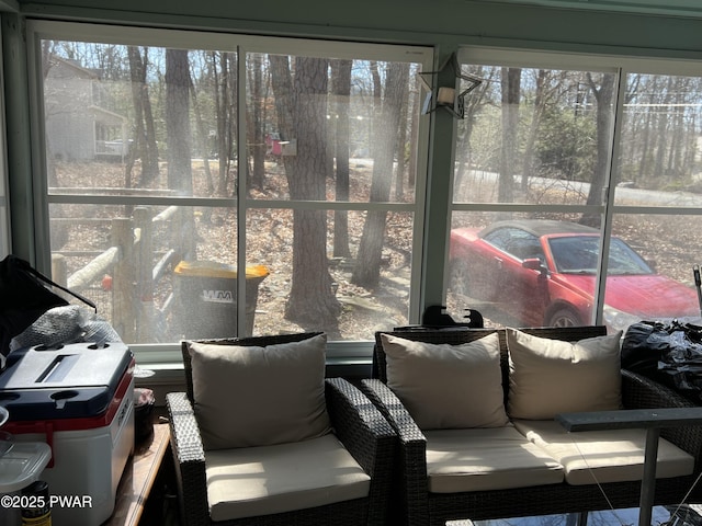 view of sunroom