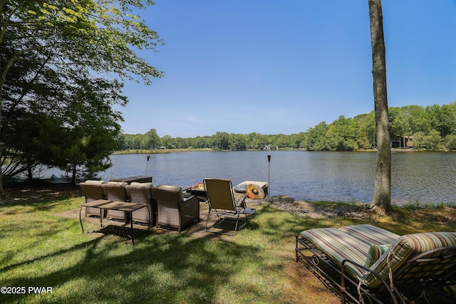 102 Lake Run, Greentown, PA 18426 - water view with a forest
