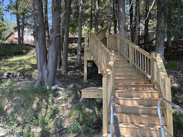 22 Glen Rd, Lake Ariel, PA 18436 - wooden deck with stairs
