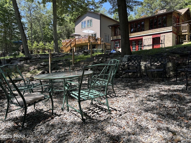 22 Glen Rd, Lake Ariel, PA 18436 - view of patio / terrace with stairway and a deck