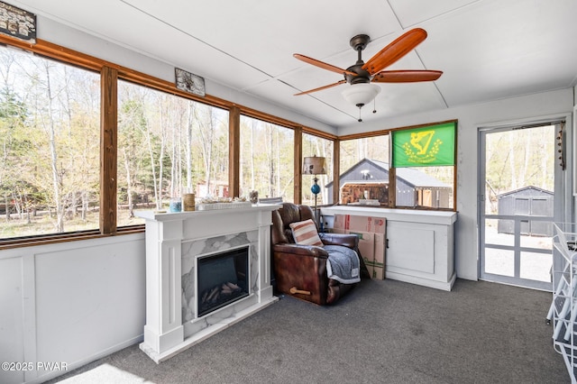 sunroom featuring a wealth of natural light