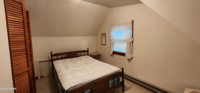 640 Rte 434, Shohola, PA 18458 - carpeted bedroom with vaulted ceiling and a closet