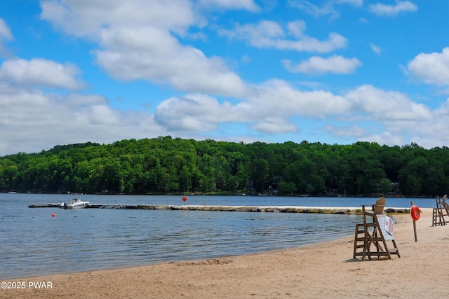 159 Windemere Ln, Lake Ariel, PA 18436 - water view with a heavily wooded area