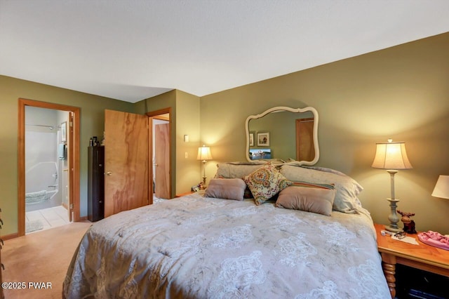 108 Minnow Ct, Lackawaxen, PA 18435 - carpeted bedroom featuring ensuite bathroom