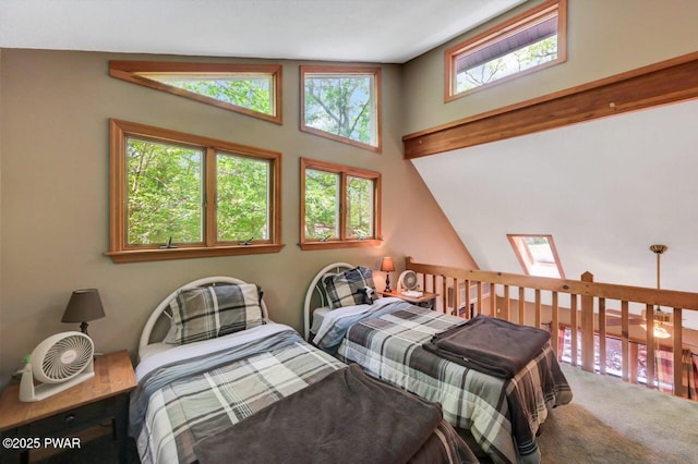 108 Minnow Ct, Lackawaxen, PA 18435 - bedroom featuring carpet floors and a skylight