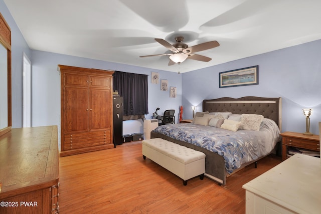 135 Kiel Rd, Milford, PA 18337 - bedroom with light wood-style floors and a ceiling fan