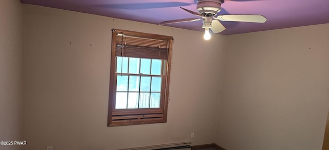 empty room featuring ceiling fan