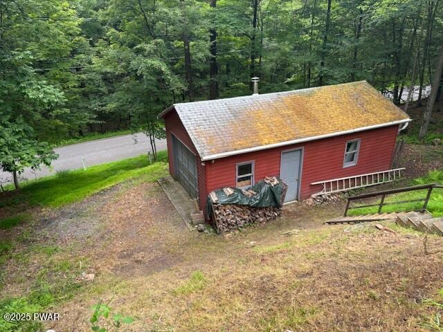 30 Bear Hill Rd, Lake Ariel, PA 18436 - view of outdoor structure with a forest view