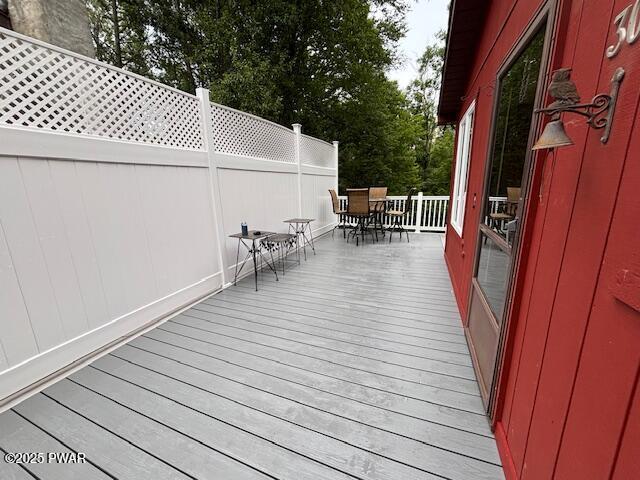 30 Bear Hill Rd, Lake Ariel, PA 18436 - wooden deck featuring outdoor dining space