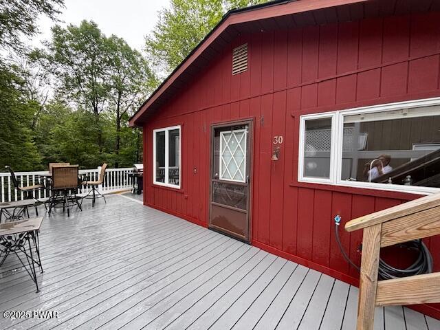 30 Bear Hill Rd, Lake Ariel, PA 18436 - wooden deck with outdoor dining space