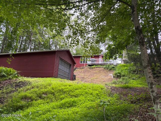 30 Bear Hill Rd, Lake Ariel, PA 18436 - view of yard with an outbuilding and a detached garage