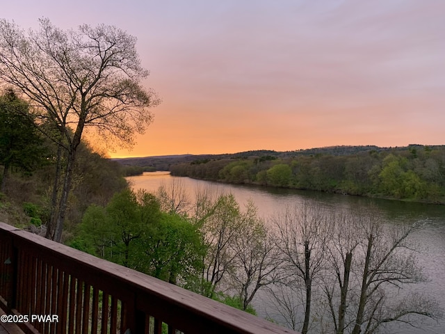 149 Bennett Ave Unit J, Milford, PA 18337 - water view featuring a heavily wooded area
