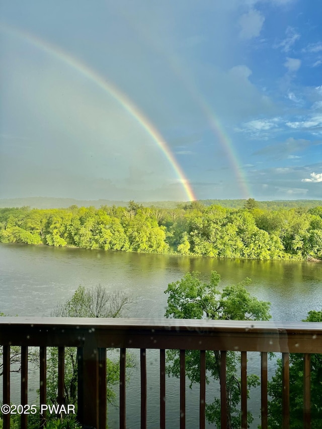 149 Bennett Ave Unit J, Milford, PA 18337 - water view with a heavily wooded area
