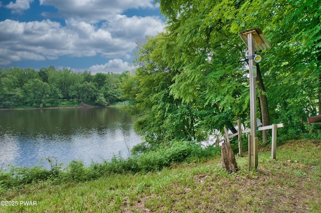 149 Bennett Ave Unit J, Milford, PA 18337 - water view featuring a heavily wooded area
