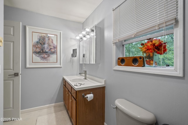 4 Pebble Ct, Lake Ariel, PA 18436 - half bath with vanity, toilet, and baseboards