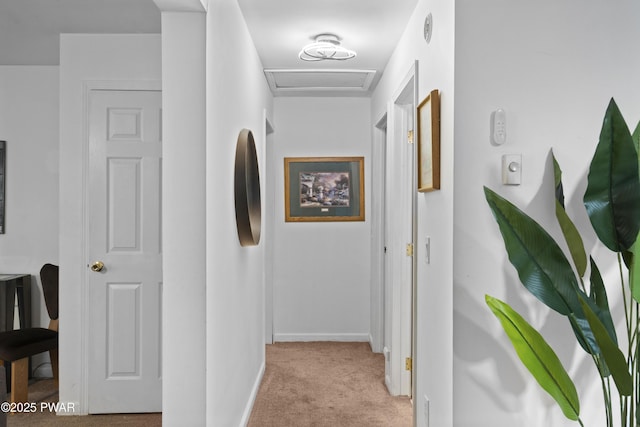 4 Pebble Ct, Lake Ariel, PA 18436 - hall with carpet floors, attic access, and baseboards