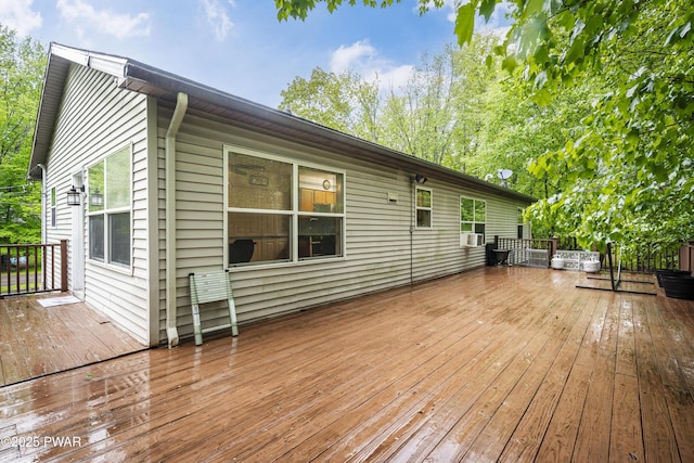 4 Pebble Ct, Lake Ariel, PA 18436 - wooden terrace with cooling unit