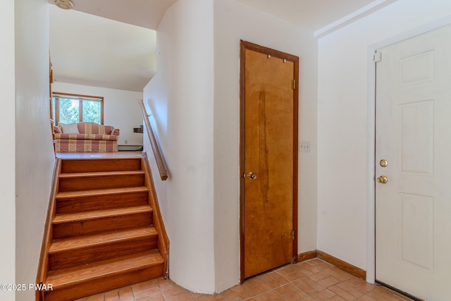 20 Clemen V Muller St, Beach Lake, PA 18405 - staircase with tile patterned floors