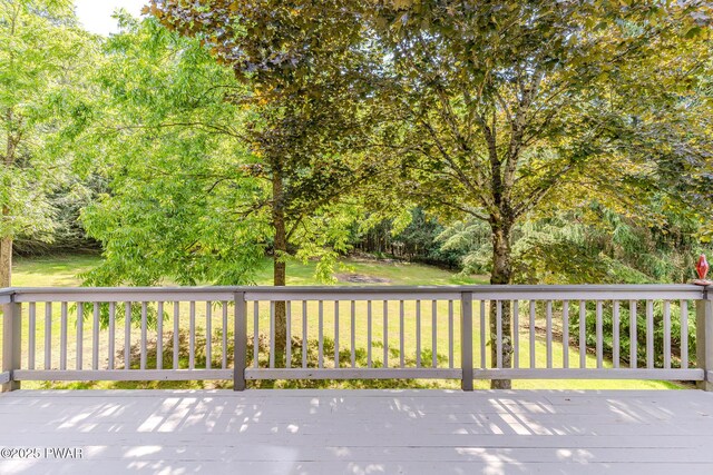 20 Clemen V Muller St, Beach Lake, PA 18405 - wooden terrace featuring a yard
