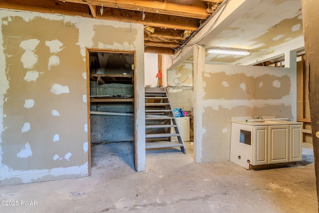 20 Clemen V Muller St, Beach Lake, PA 18405 - unfinished basement featuring stairway