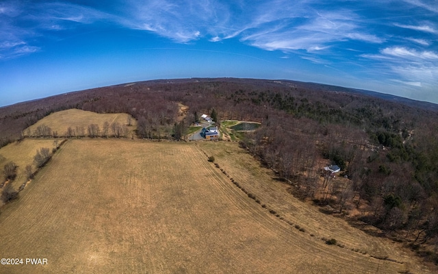 bird's eye view with a mountain view