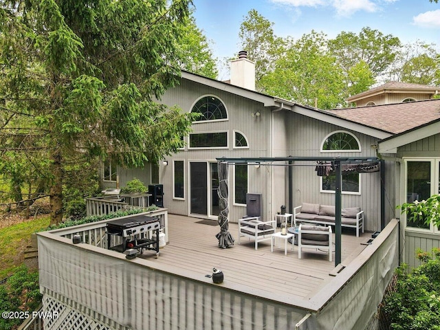 202 Remuda Dr, Lords Valley, PA 18428 - deck featuring an outdoor hangout area
