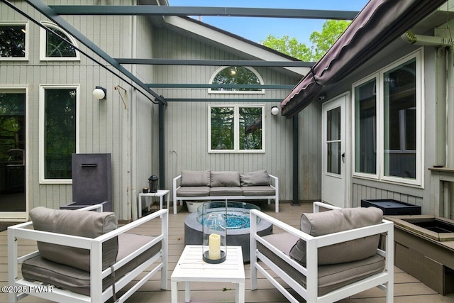 202 Remuda Dr, Lords Valley, PA 18428 - view of patio / terrace with an outdoor living space