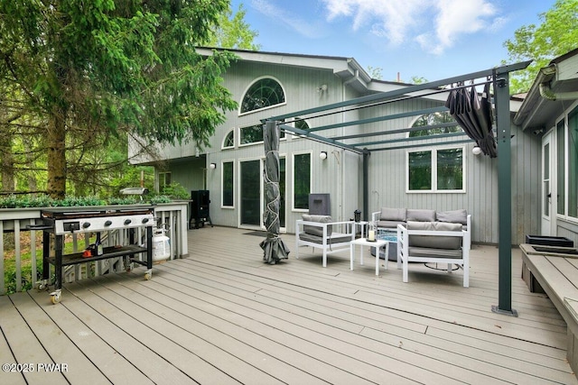 202 Remuda Dr, Lords Valley, PA 18428 - deck with an outdoor living space