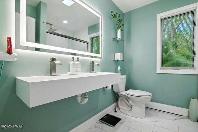 202 Remuda Dr, Lords Valley, PA 18428 - full bathroom with marble finish flooring and a shower