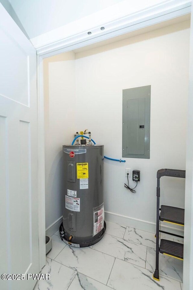 209 Conashaugh Trl, Milford, PA 18337 - utility room featuring electric water heater and electric panel