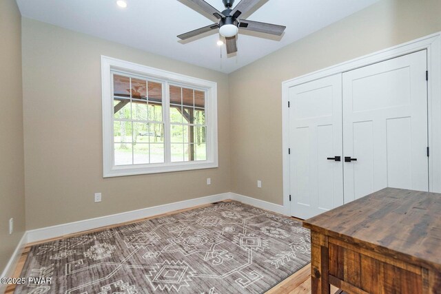 209 Conashaugh Trl, Milford, PA 18337 - unfurnished office featuring ceiling fan and baseboards