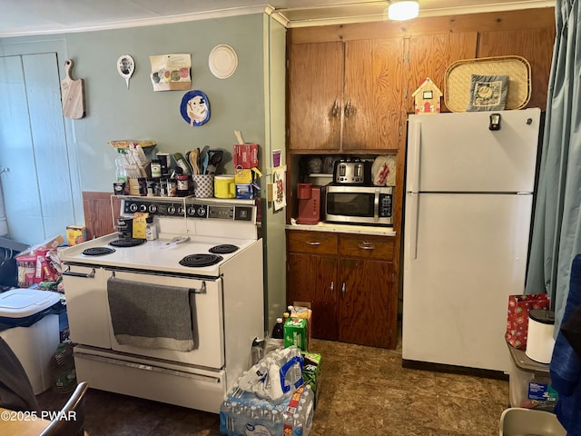 kitchen featuring white appliances