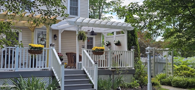 300 W High St, Milford, PA 18337 - entrance to property with a pergola