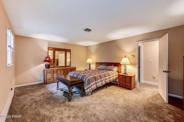 bedroom with carpet flooring