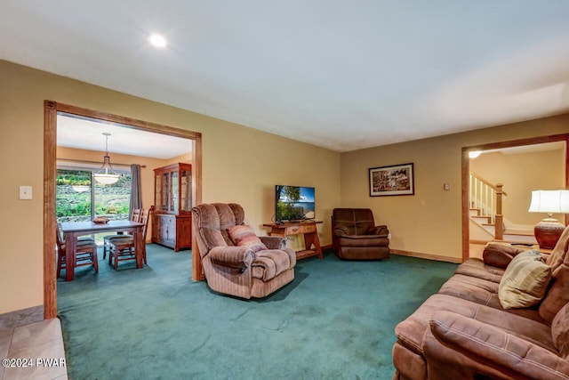 view of carpeted living room